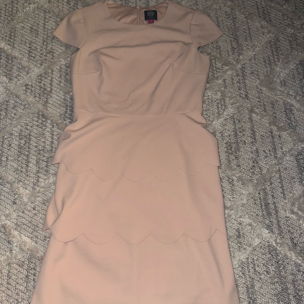 Elegant Pink Scalloped Dress
